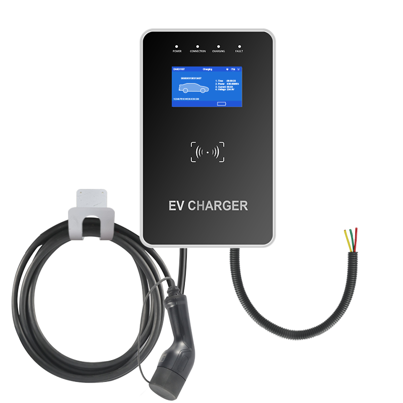 Chargeur EV mural 7KW/11KW/22KW avec prises simples de Type1, Type2 ou GB.